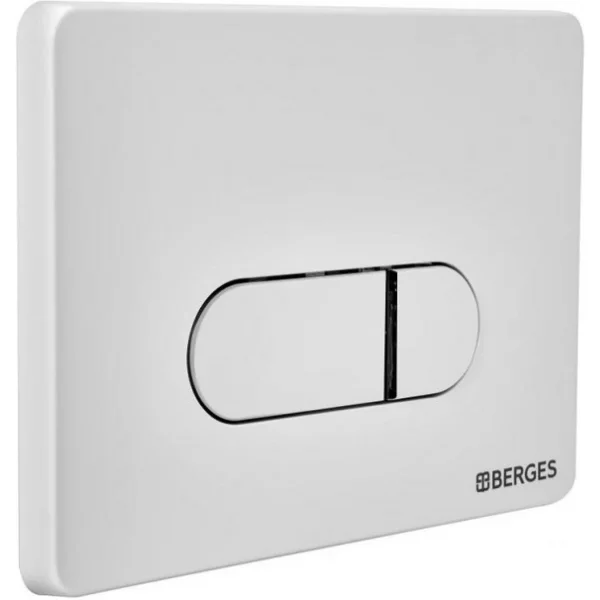 Кнопка смыва Berges Novum D4 040034 для инсталляции, белый матовый