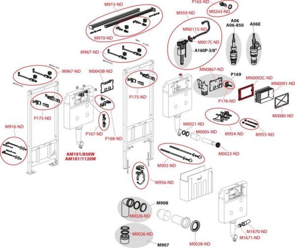 Система инсталляции для унитазов AlcaPlast Sadromodul AM101/1120W