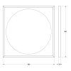 Зеркало с LED-подсветкой настенное Defesto Eclipse DF 2223 80x80 черный