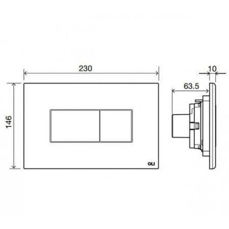Кнопка смыва Oli Karisma 641001 белый