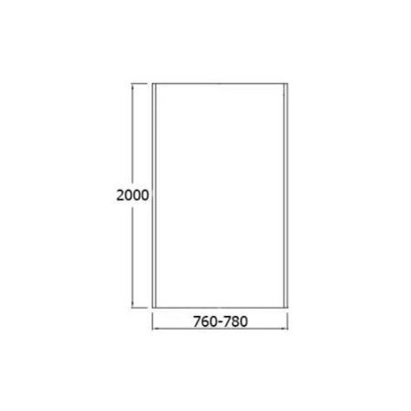 Боковая стенка Jacob Delafon Contra E22FT80-BL 80x200 черный