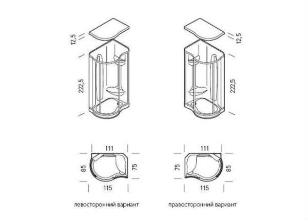 Душевая кабина Teuco L06M 115х85 см, с гидромассажем R