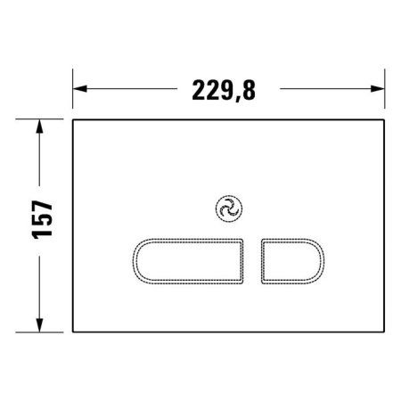 Кнопка смыва Duravit DuraSystem WD5003012000 стекло белое