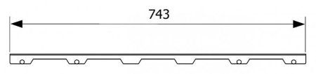 Решетка Tece TECEdrainline Steel II 600883 80 нержавеющая сталь матовая