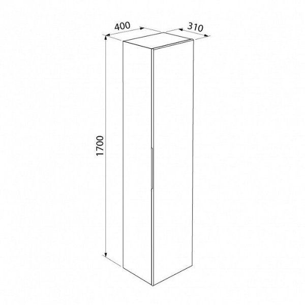 Шкаф-пенал IDDIS Mirro MIFCR4PP00XU0iMY97VQ белый/дерево
