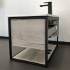 Тумба-умывальник COMFORTY "Бонн-75" дуб дымчатый с  раковиной COMFORTY 75E