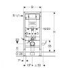 Комплект Geberit iCon Nr.3 500.060.TC.I инсталляция + унитаз подвесной + крышка-сиденье +клавиша
