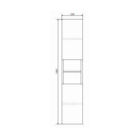 Шкаф-колонна COMFORTY "Верона-35" дуб белый