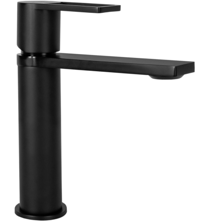 Смеситель для раковины (умывальника) REA FLIP BLACK черный низкий, REA-B2005