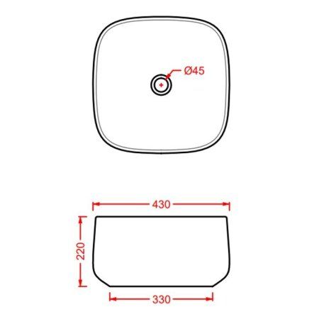 Раковина ArtCeram Cognac COL006 01;00 43 белый глянцевый