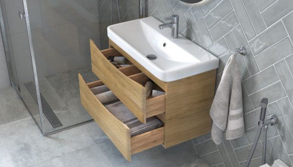 Тумба подвесная Velvex Clay 80.2Y, дуб верона (tp.CLA.9595.80.2Y дуб верона)