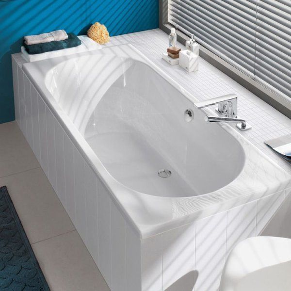Ванна акриловая Villeroy & Boch O.Novo UBA180CAS2V-01+U99740000 180х80 белая, с ножками