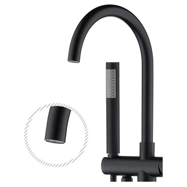 Смеситель напольный для ванны Groсenberg GB900BL, черный