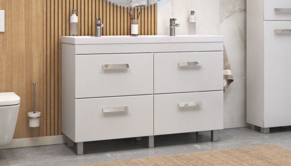 Тумба напольная Velvex Orlando 120, белый матовый (tn.ORL.CLA.120.4Y белый матовый)