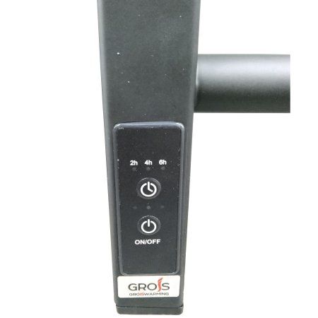 Полотенцесушитель электрический с/т GROIS Nex GR-112 500/800 П8 RAL9005 U черный матовый