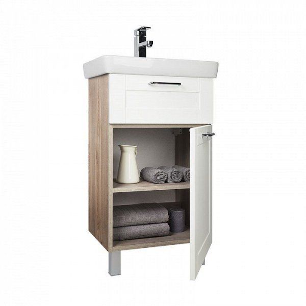 Тумба с раковиной IDDIS Sena SEJZN5CH0WDJ1iYJ95TTK белый/дерево