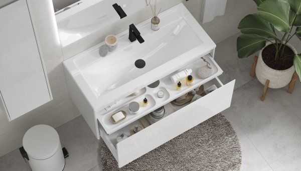 Тумба подвесная Velvex Klaufs (tp.KLA.MAR.100.1Y белый)