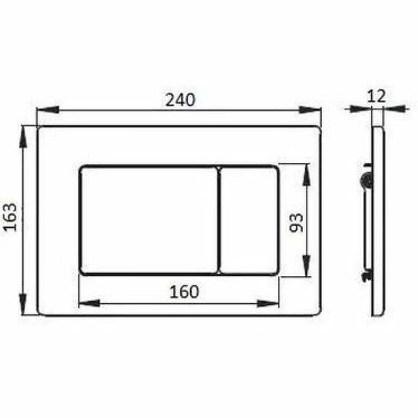 Кнопка смыва для инсталляции Boheme 650-MW-G белый матовый/золото