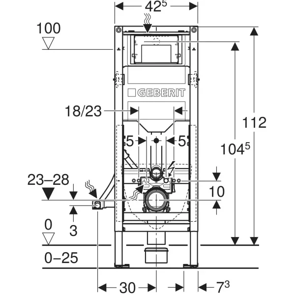 Инсталляция для унитаза Geberit Duofix Omega 111.060.00.2