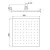 Верхний душ Paini 250 мм, квадратный