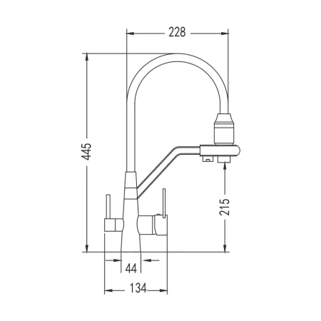 Смеситель для кухни Rose R558E, золото