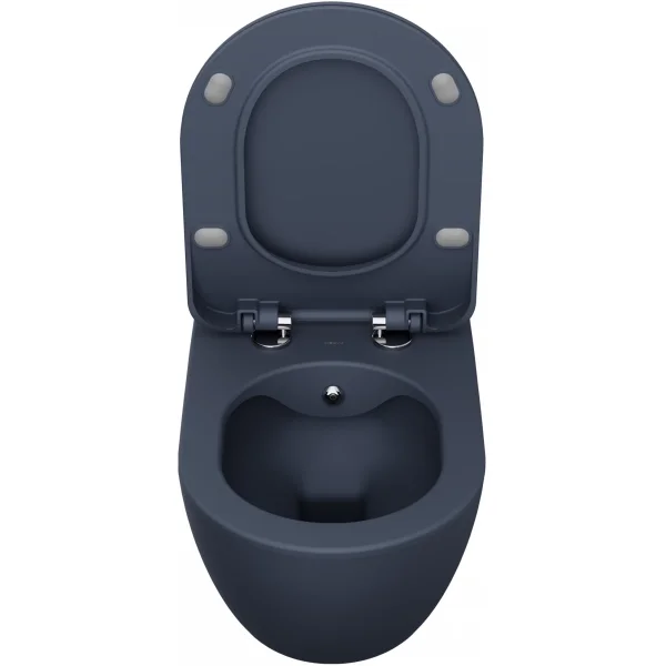 Унитаз подвесной Creavit Free FE322-00BM00E-0000 безободковый, с функцией биде, базальт матовый