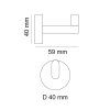 Крючок для ванной Webert Rimini RI500401010, золото