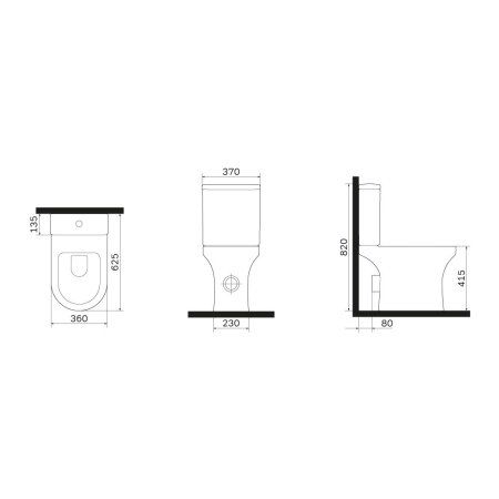 Унитаз-компакт без ободка с сиденьем микролифт AM.PM X-joy C85A8601SC