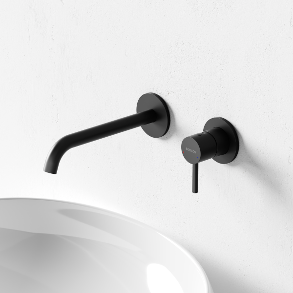 Смеситель для раковины SANCOS Etna с внутренней частью, черный матовый,  SC9004MB