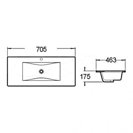 Раковина SantiLine SL-2102 70 белый