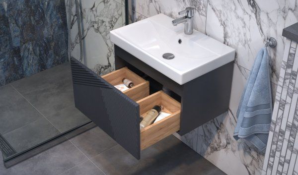 Тумба подвесная Velvex Edge 60.1Y, графит (tp.EDG.9696.60.1Y графит)