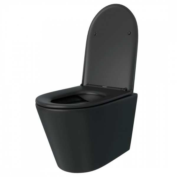 Унитаз подвесной Maretti Florenza безободковый с микролифтом, FL10PBM97-560, черный