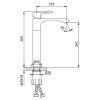 Смеситель для раковины Frap H71-29 F1071-29 высокий, оружейная сталь