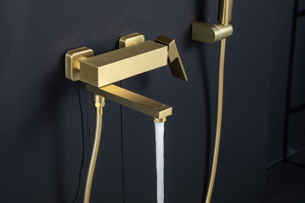 Смеситель для ванны Frap F3291-3, сатин золотой