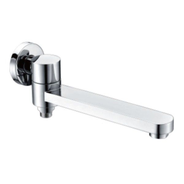 Излив поворотный встраиваемый Raglo для ванны и душа 23 см с функцией переключения латунь, хром (R473.71)