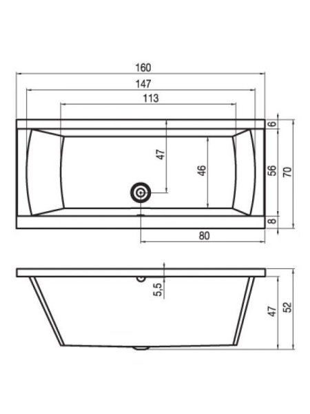 Ванна акриловая Riho Julia BA7100500000000 160x70