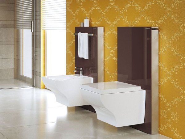 Сантехнический модуль Geberit Monolith 131.030.SQ.1 для биде, стекло умбра