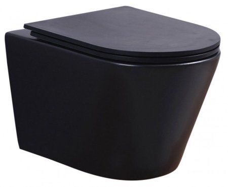 Унитаз подвесной Esbano Clavel безободковый, черный матовый