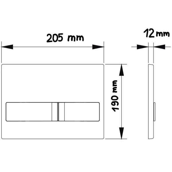 Кнопка смыва beWash Bona 500RZVP0200MKK000001 для инсталляции, матовый хром