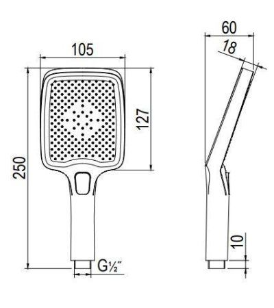 Встроенная душевая система RUSH Thira (TR3635-60Grey)