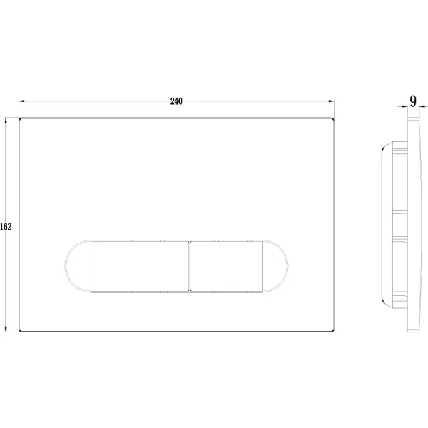 Кнопка смыва Veconi Flush V3 FLV3-W для инсталляции, белый глянец