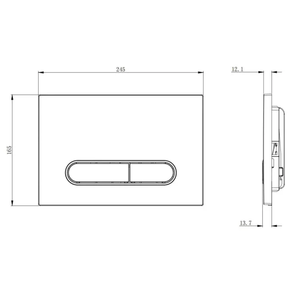 Кнопка смыва Boheme 667-BR для инсталляции, бронза