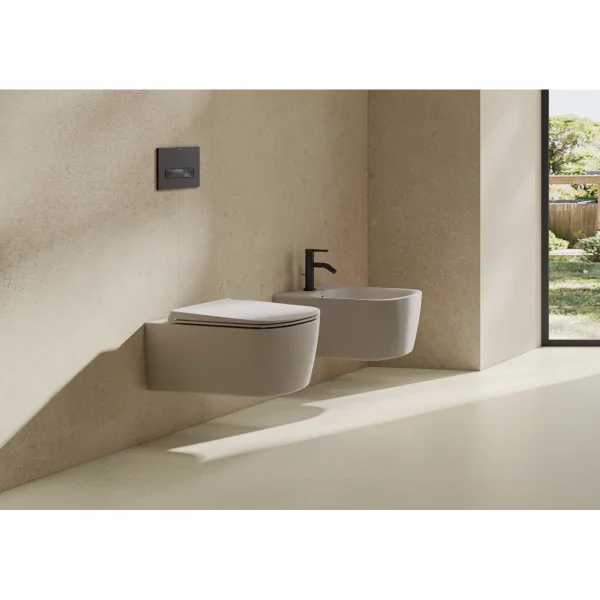 Унитаз подвесной Kludi Resa S 27WCSET43 безободковый, торнадо, с сиденьем микролифт, белый