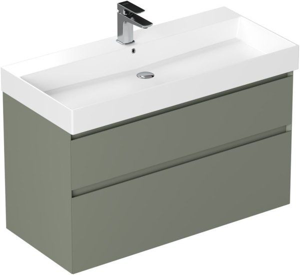 Тумба под раковину Allen Brau Infinity 100 1.210027.CGM олива матовый