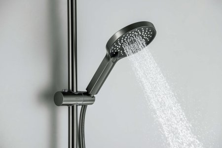 AQ2022BGM ЛУГАНО душевой гарнитур, оружейная сталь