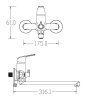 Смеситель для ванны и душа с длинным изливом Zenta Рико Z2302