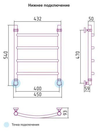 Полотенцесушитель водяной Сунержа Галант 500х400 зеленый