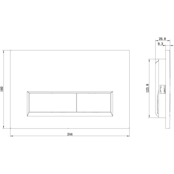 Кнопка смыва Kludi Unifix 32PP01O2 для инсталляции, светло-серый матовый