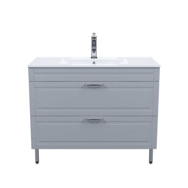 Тумба IDDIS с умывальником, напольная, 100 см, светло-серый, Oxford  (OXGFF1GD0LGR1iLL95JWK)