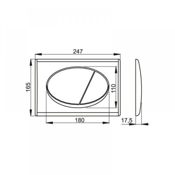 Система инсталляции для унитазов AlcaPlast Solomodul AM101/1120-3:1 RUS SET+M71 3 в 1 кнопка хром